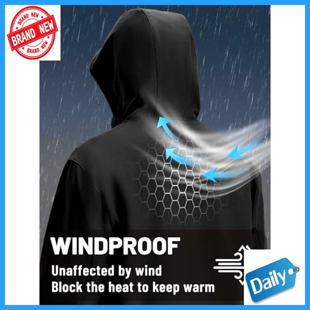 Men's Softshell Jacket Waterproof Windproof Hoode… - image 3